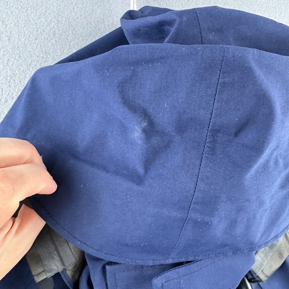 USN Goretex Fowl Weather II Parka Mens Large Blue Waterproof Shell Military USA - Picture 8 of 16